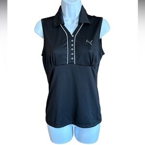 Puma Golf Sleeveless Loop Button Up Polo Shirt Women’s Size Medium NWOT